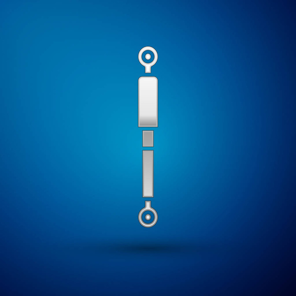 Ikona absorbéru Silver Shock izolovaná na modrém pozadí. Vektorová ilustrace - Vektor, obrázek