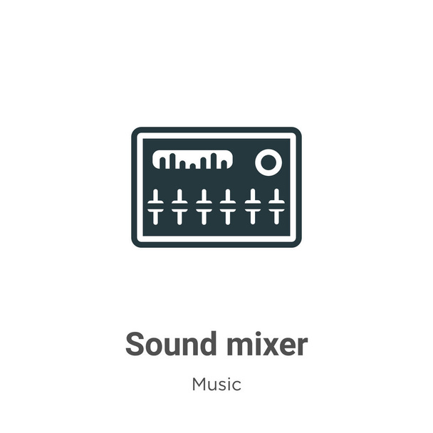 Sound mixer vector icon on white background. Flat vector sound mixer icon symbol sign from modern music collection for mobile concept and web apps design. - Vektor, kép