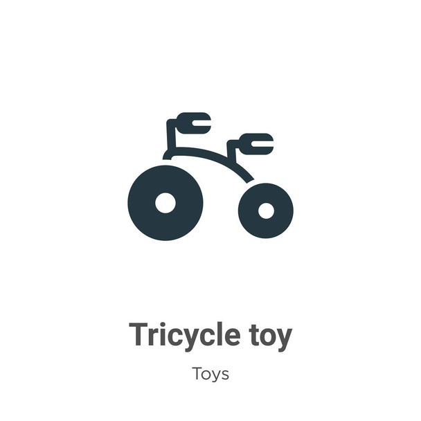 Вектор иконок трициклических игрушек на белом фоне. Плоский вектор иконки трехколесной игрушки знак из современной коллекции игрушек для мобильных концепций и дизайна веб-приложений
. - Вектор,изображение