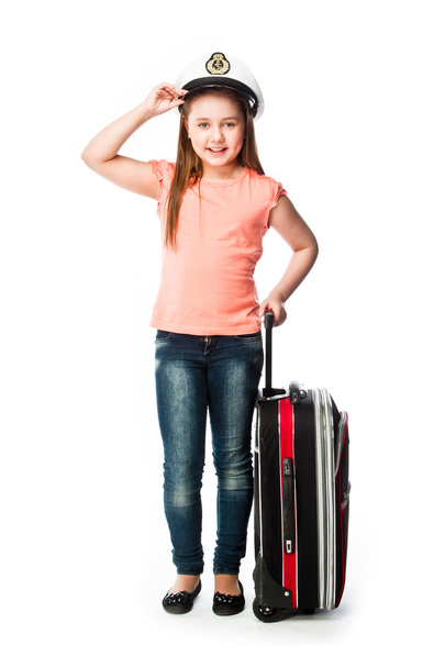 Mädchen mit einem Koffer - Foto, Bild