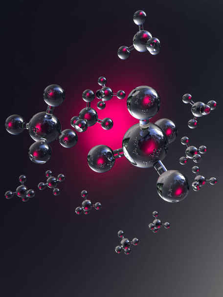 Methane molecules, molecular structure - Photo, Image