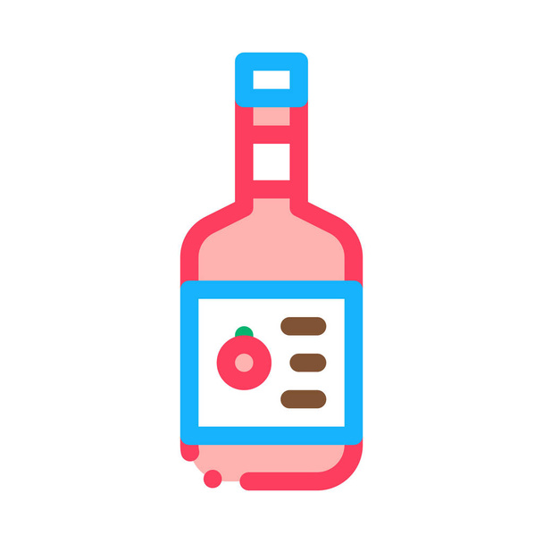 Sauce Flasche Symbol Vektor Umriss Illustration - Vektor, Bild