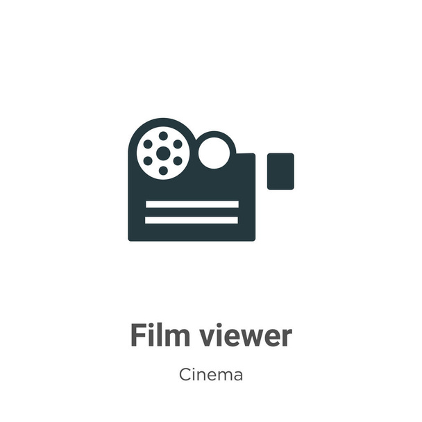 Film viewer vector icon on white background. Flat vector film viewer icon symbol sign from modern cinema collection for mobile concept and web apps design. - Vector, Image