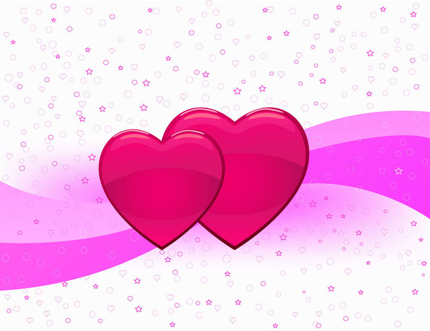 Romantic valentine love art happy abstract background vector design illustration - Vektor, kép