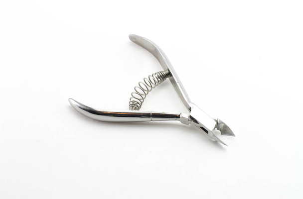 Nail clippers. Nippers for manicure. White background. - Foto, Imagem