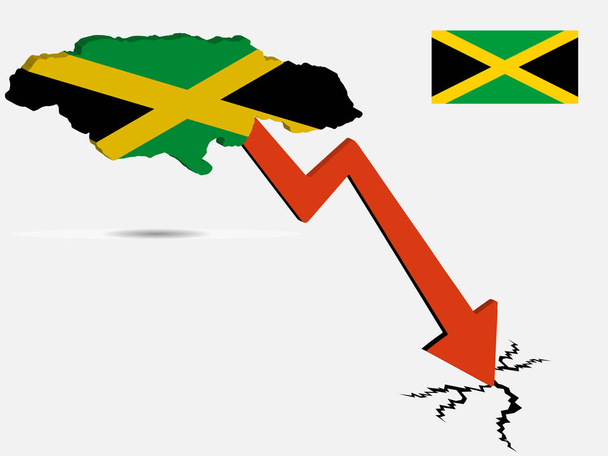 Jamajka ekonomické krize vektorové ilustrace Eps 10 - Vektor, obrázek
