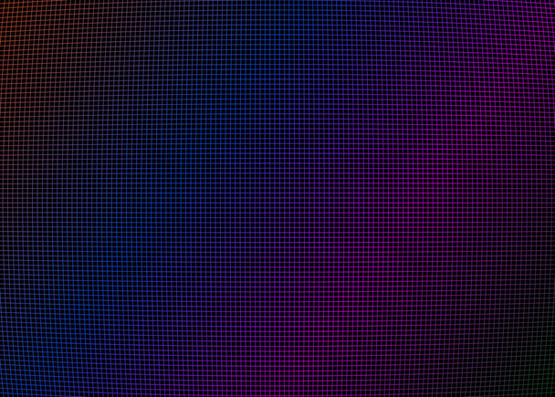 Psychedelisch netwerk. Heldere abstracte retro futuristische achtergrond, vervormde holografische parelmoer neon gaas. Dampgolf, synthwave, cyberpunk illustratie - Vector, afbeelding