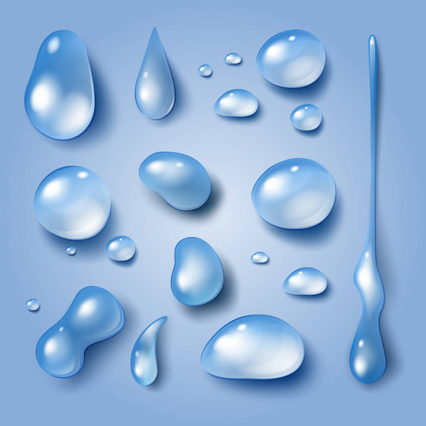 Variedad de gotas de agua reales
 - Vector, imagen