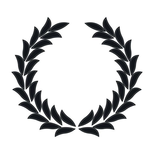 icon laurel wreath, spotrs design - vector illustration Black - Vector, Image
