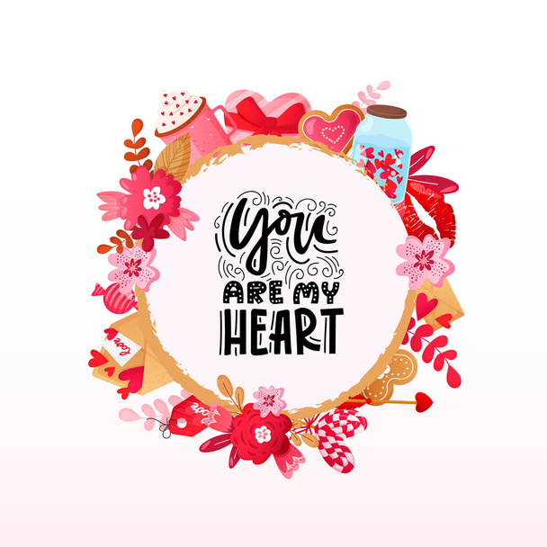 Saint Valentines Day background with text. - Vector, Image