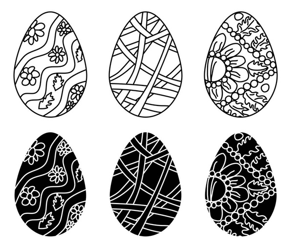 イースターのお祝い卵落書き図面 - 写真・画像
