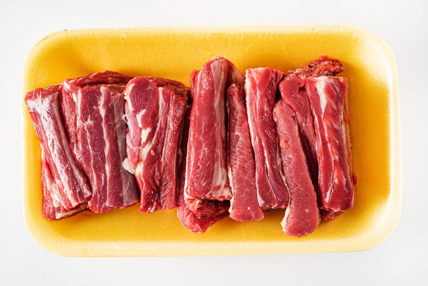 beef ribs on the white background - Foto, imagen