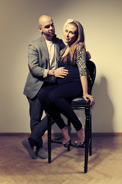Husband with pregnant wife - Fotó, kép