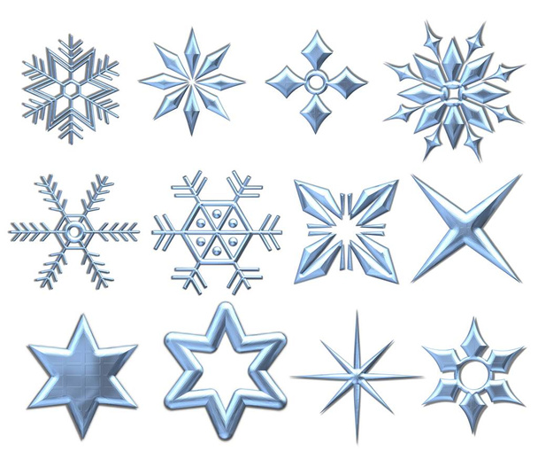 snow crystals, winter frost - Foto, Imagem