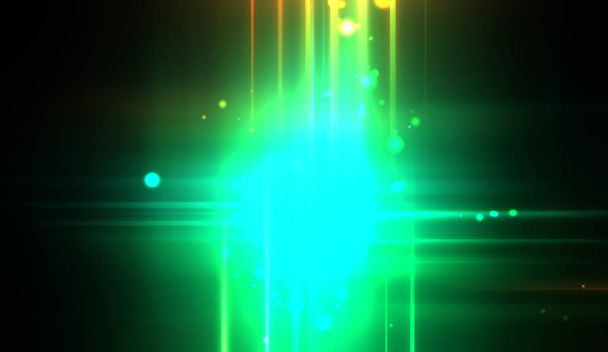 Cool background of vivid and vibrant light flares. Colorful glossy lights display with burst effect. Sparkling multicolored background. - Photo, Image