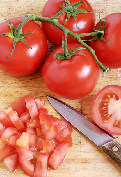 Organic red ripe tomatoes - Foto, Imagen