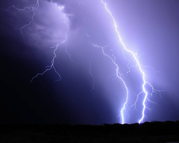 lightning thunderstorm, heavy rain - Foto, immagini