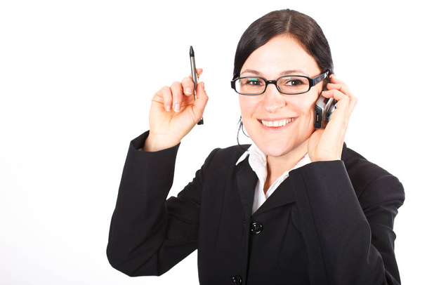 telefonierende businesswoman in the office - Фото, зображення