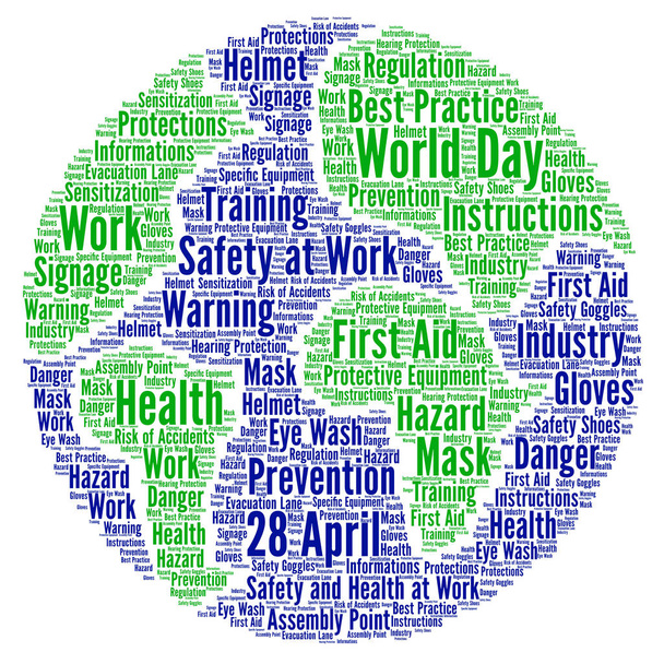 Giornata mondiale della sicurezza e della salute sul luogo di lavoro word cloud
  - Foto, immagini