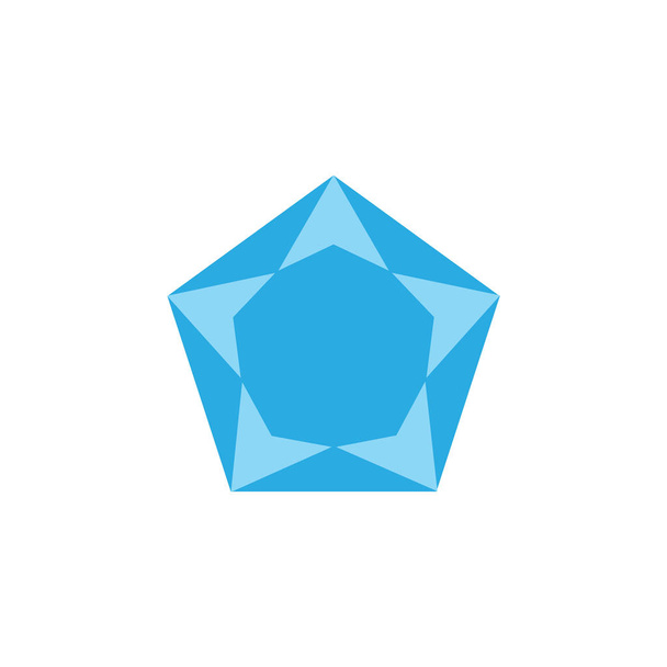 логотип звезды со стрелками синего алмаза
 - Вектор,изображение