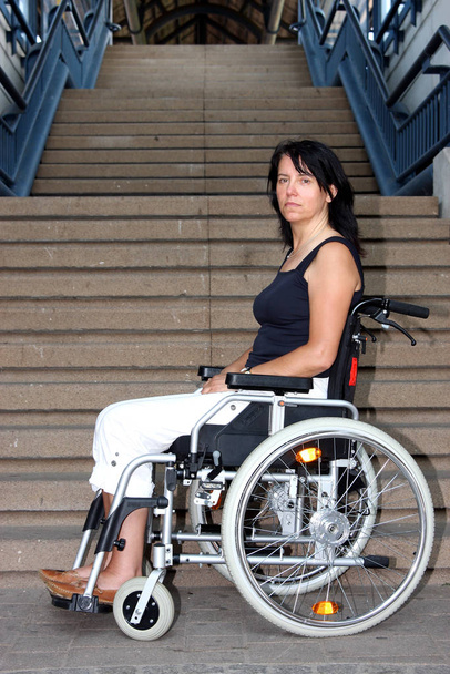 portrait of woman in wheelchair - Photo, Image