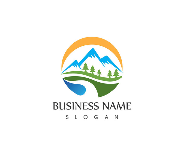 Vettore modello aziendale logo di montagna - Vettoriali, immagini