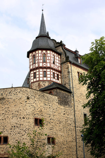 scenic view of majestic medieval castle architecture - Foto, afbeelding