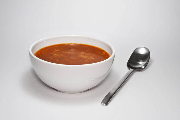 tomato soup with pasta - Photo, image