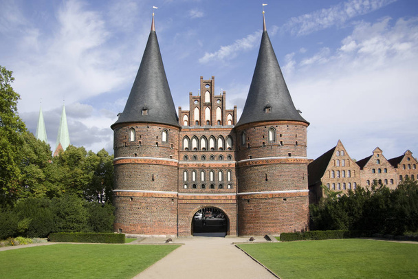 Lbeck is a northern German city distinguished by Brick Gothic architecture - Foto, afbeelding
