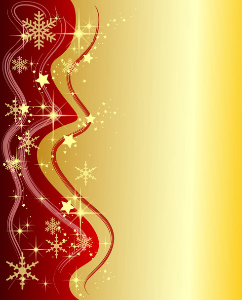 golden christmas frame with stars - Fotó, kép