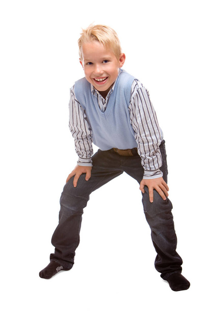 Young child is laughing and stands casual - Photo, Image