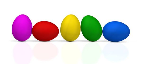easter eggs isolated on white background - Photo, Image