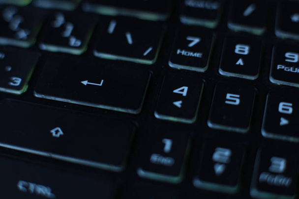 jasné vícebarevné makroblack klávesnice tlačítko pozadí - Fotografie, Obrázek