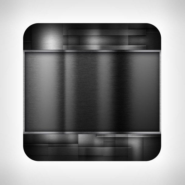 Dark metal texture icon - Photo, Image