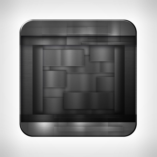 Dark metal texture icon - Фото, зображення