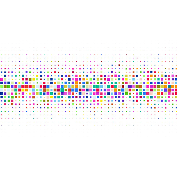 Adorno con cuadrados de colores sobre un fondo blanco
 - Vector, imagen