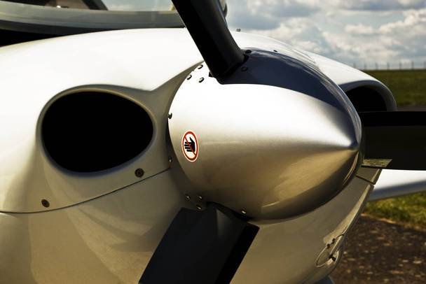 close up of a propeller of a military aircraft - Fotó, kép