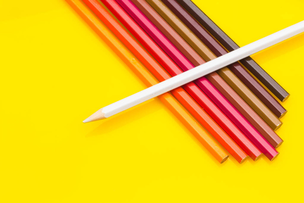 colored pencils, color gamut - Foto, Imagem