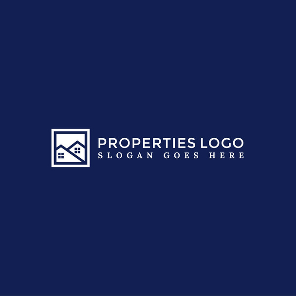 Logotipo da propriedade. Imobiliário Casa Vector
 - Vetor, Imagem