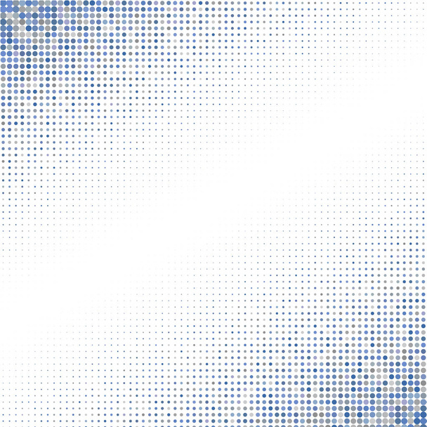 青と灰色の点を持つ白い背景  - ベクター画像