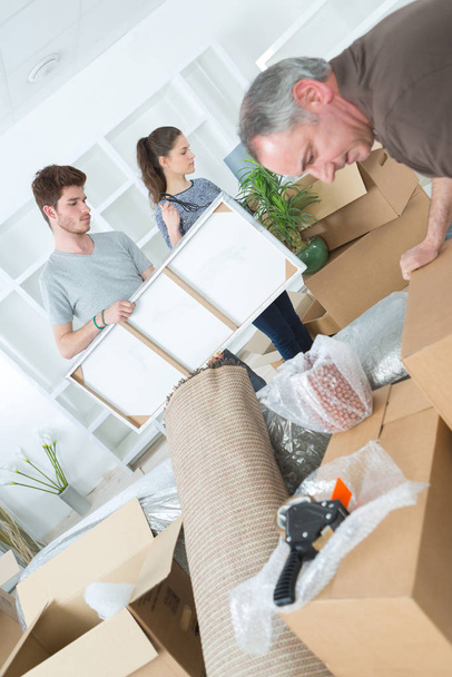family is moving boxes - Foto, imagen