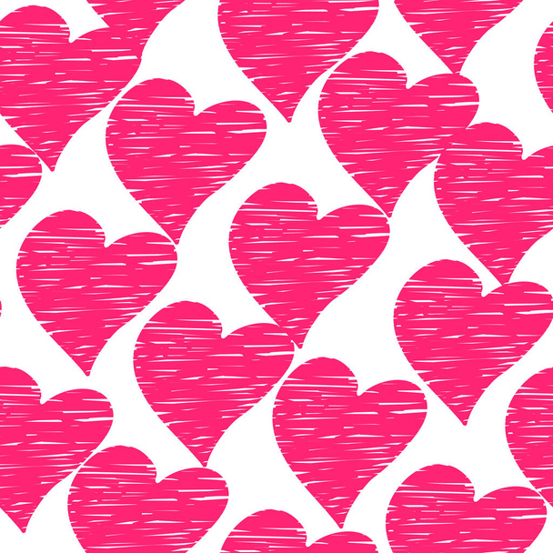 Hearts seamless vector pattern - Vetor, Imagem