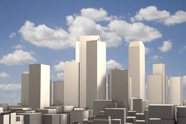 scenic urban view of modern skyscrapers facade - Foto, Imagen