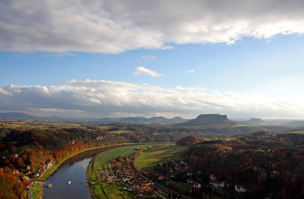 river landscape in autumn - Photo, image
