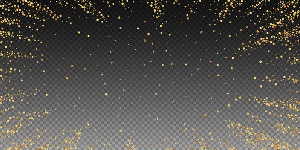 Gouden confetti luxe sprankelende confetti. Verspreid - Vector, afbeelding
