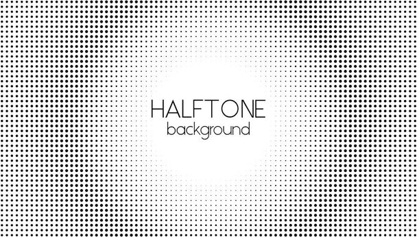 Halftone dotted background. Vector black and white dotts round pattern. Monochrome backdrop - Vector, Image