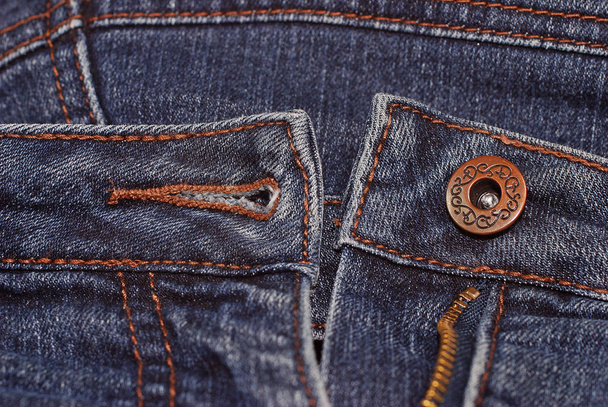jean button, jean trousers - Foto, Bild
