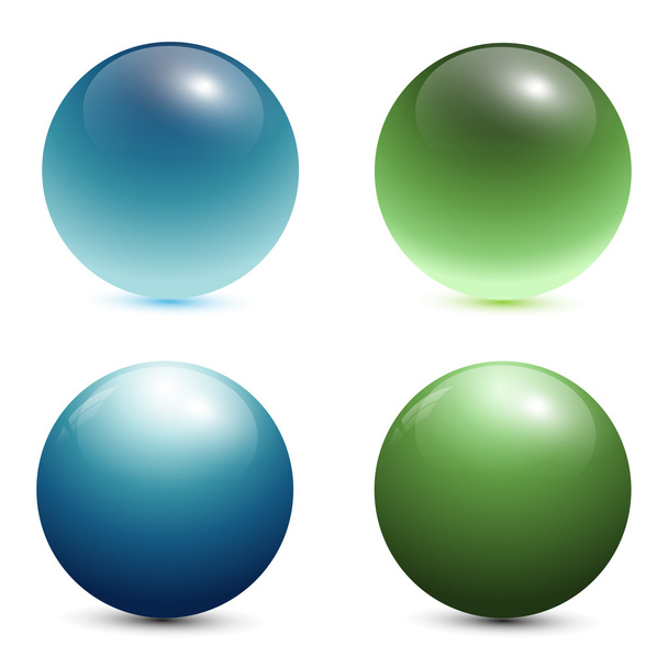 3D glass spheres - Vettoriali, immagini
