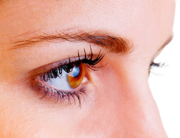 close-up of a young woman's eye - Fotoğraf, Görsel