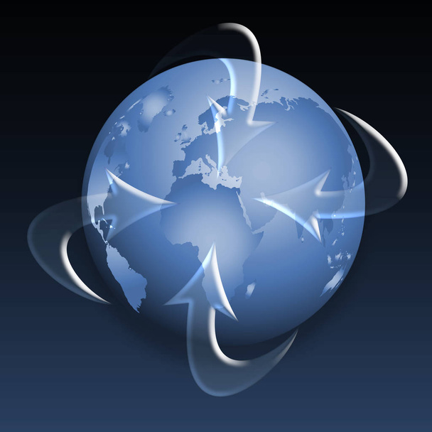 earth globe with world map - Foto, Imagem